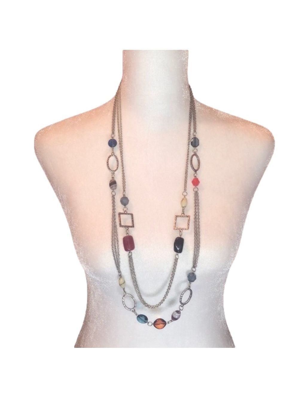 𝅺FUN Colorful Double Strand Costume Necklace